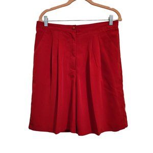 Dana Lee Sportswear Pleated Red Shorts Size 14